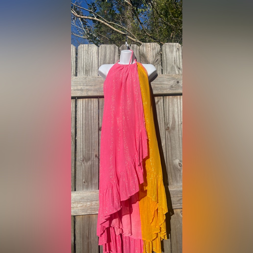 Sundress brand Metallic Pink and Yellow Dress - Size XS/S